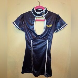 Navy Blue Flight Attendant Costume Dress